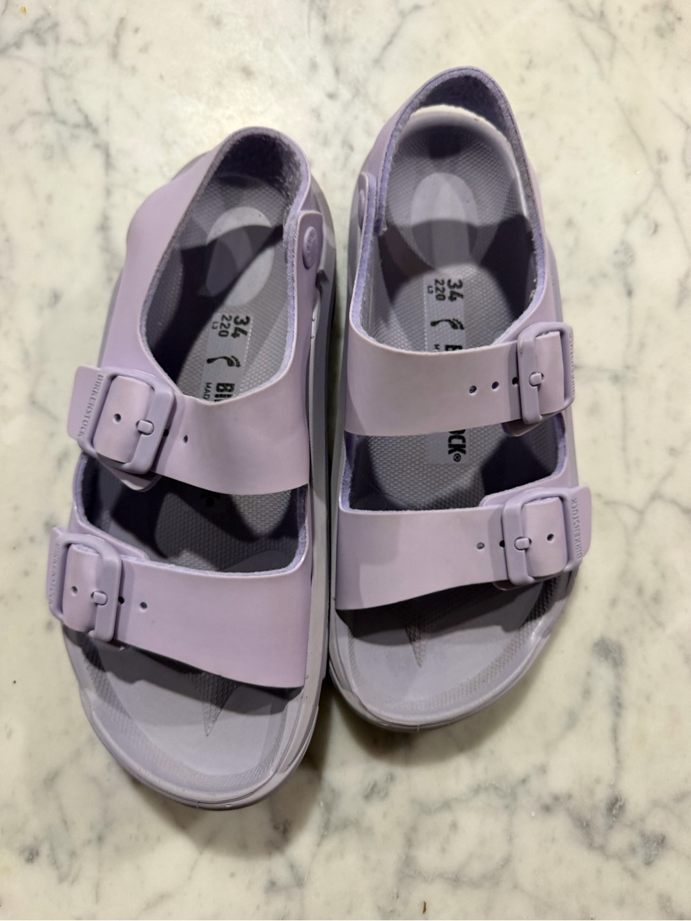 Birkenstock Kids Lavender Two-Strap EVA Sandals
